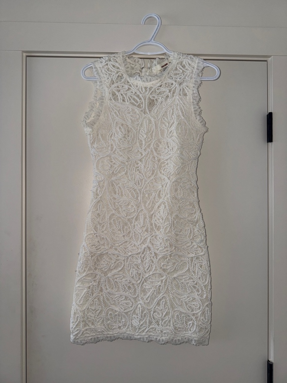 Sans Souci Ivory Lace & Cord Mini Dress